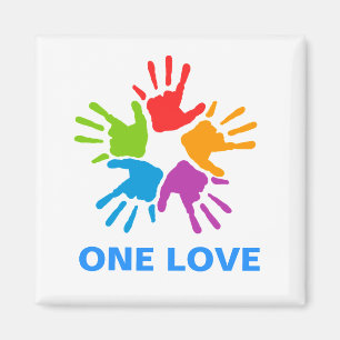 Rainbow-Handschuhe einer Liebe Magnet