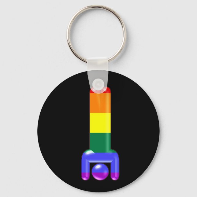 Rainbow Handstand Schlüsselanhänger (Vorderseite)