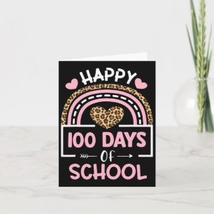 Rainbow Happy 100th Day School Niedlich 100 Days T Karte