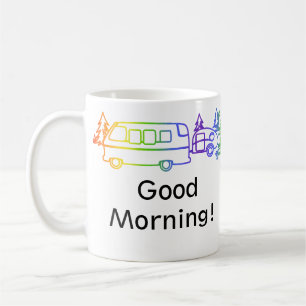 Rainbow Happy Campers Personalisierte Mug Kaffeetasse