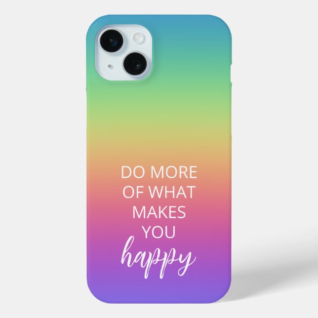 Rainbow Happy Case-Mate iPhone Hülle (Rückseite)