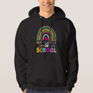 Rainbow Happy Last Day of School Leopard Student G Hoodie