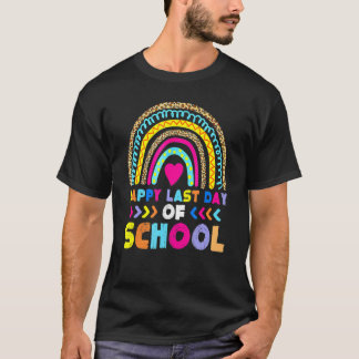 Rainbow Happy Last Day of School Leopard Student G T-Shirt