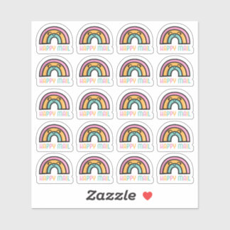 Rainbow Happy Mail Custom-Cut Vinyl Sticker