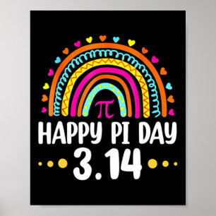 Rainbow Happy Pi Day 3 14 2025 Pi Symbol Math Lieb Poster