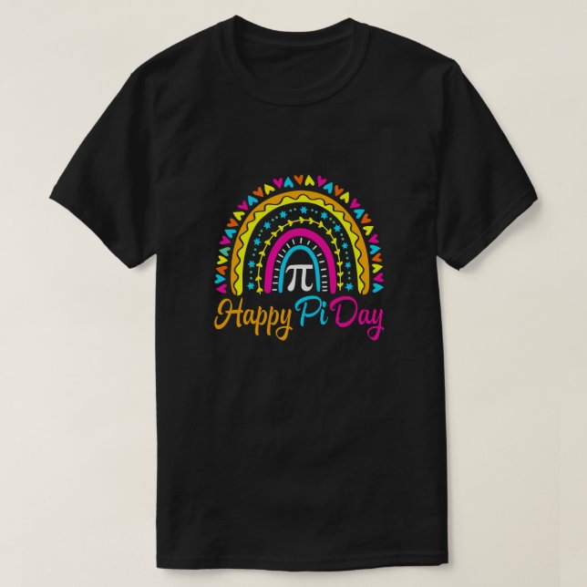 Rainbow Happy Pi Day Math Teacher Boys Girls Pi Da T-Shirt (Design vorne)