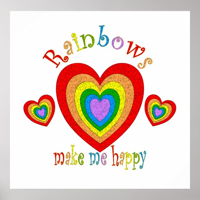 Rainbow Happy Poster (Vorne)