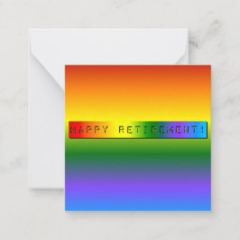 Rainbow Happy Retirement! Mitteilungskarte