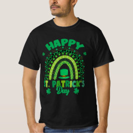 Rainbow Happy St Patricks Day Kleeblatt Leprechaun T-Shirt