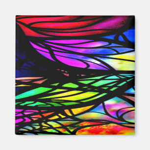 Rainbow-Hartglas-Farbiger Extravaganter Spaß Magnet