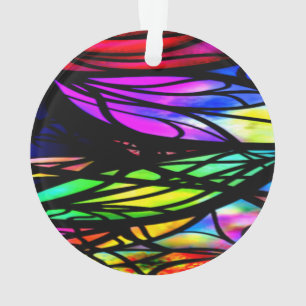 Rainbow-Hartglas-Farbiger Extravaganter Spaß Ornament