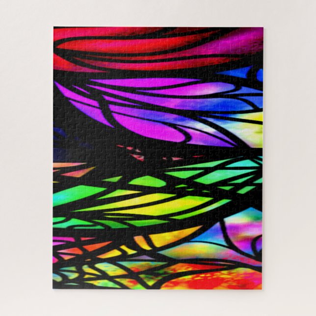 Rainbow-Hartglas-Farbiger Extravaganter Spaß Puzzle (Vertikal)