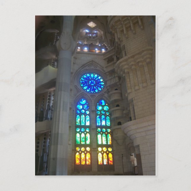 Rainbow-Hartglasfenster Postkarte (Vorderseite)