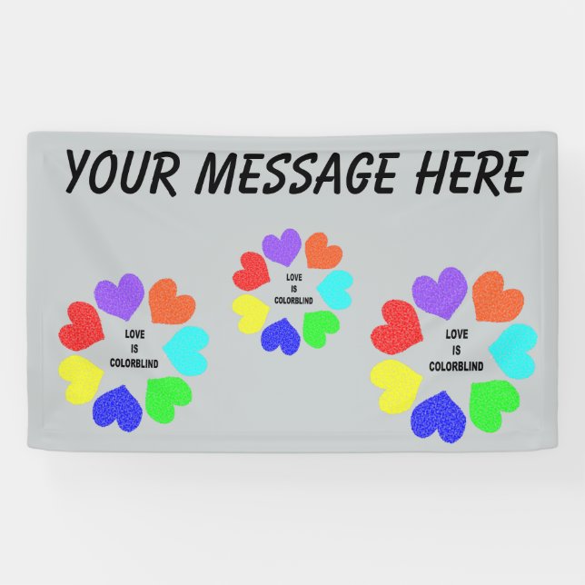 Rainbow Harts Custom Banner der interrassischen Li (Horizontal)