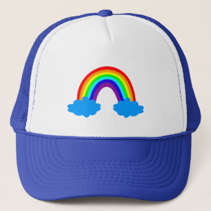 Rainbow Hat & Clouds /rainbows fashion Truckerkappe