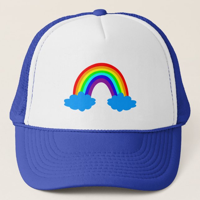 Rainbow Hat & Clouds /rainbows fashion Truckerkappe (Vorderseite)