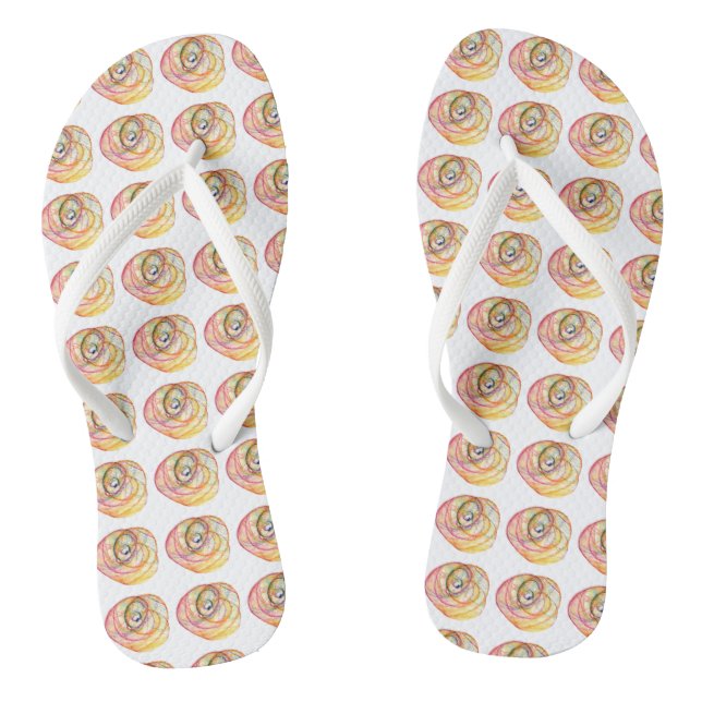 Rainbow Healing Hope Spiral Flip Flops (Fußbett)