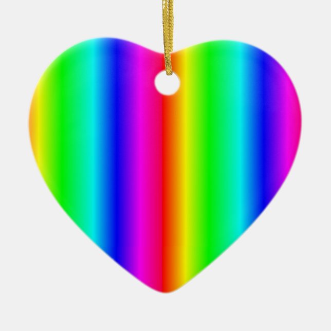 Rainbow Healthebeln LGBTQ Keramik Ornament (Vorne)