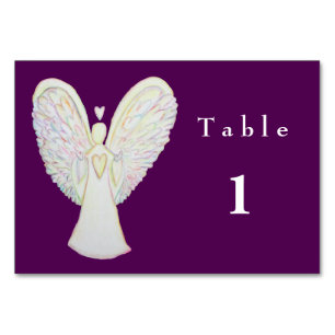 Rainbow Hearguardian Angel Custom Table Cards Tischnummer
