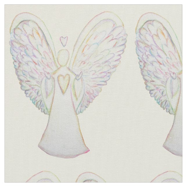 Rainbow Hearguardian Angel Kunststoffe Stoff (Nahaufnahme)