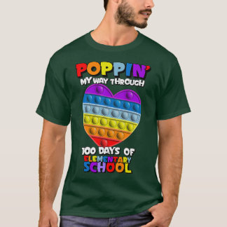 Rainbow Heart 100 Days of School T-Shirt