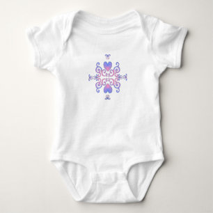 Rainbow Heart and Lily Baby Strampler