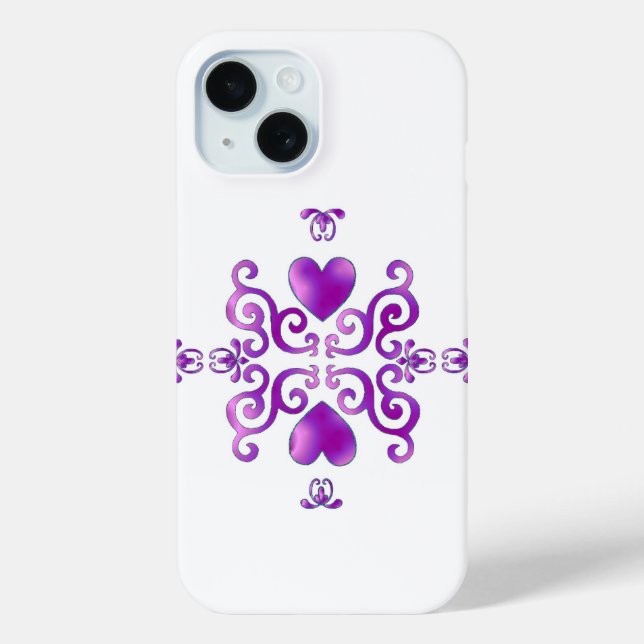Rainbow Heart and Lily Case-Mate iPhone Hülle (Rückseite)