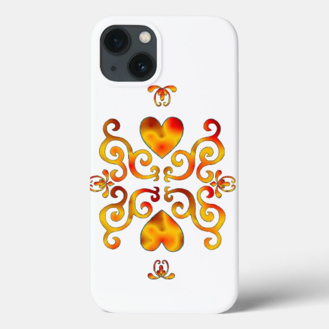 Rainbow Heart and Lily Case-Mate iPhone Hülle (Rückseite)
