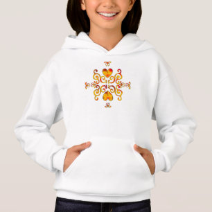 Rainbow Heart and Lily Hoodie