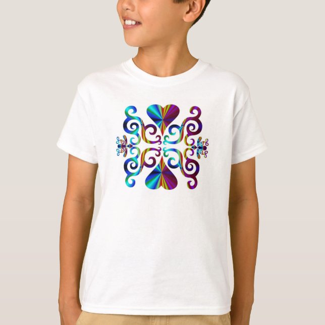Rainbow Heart and Lily T-Shirt (Vorderseite)