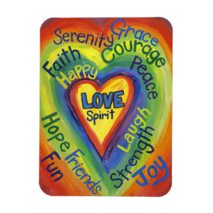 Rainbow Heart Art Inspiration Kühlschrankmagnet Magnet
