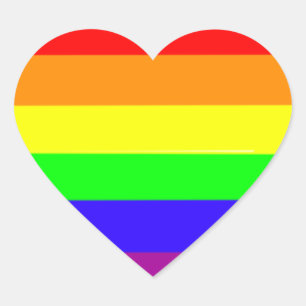 Rainbow Heart Aufkleber