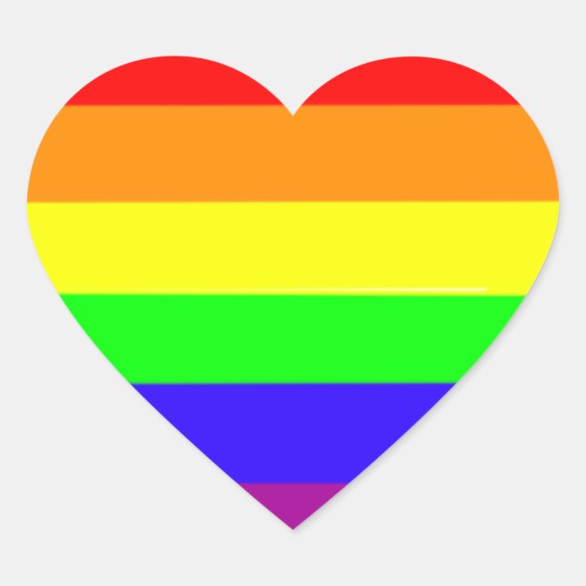 Rainbow Heart Aufkleber (Vorderseite)