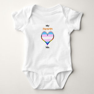 Rainbow Heart Baby Bodysuit Baby Strampler