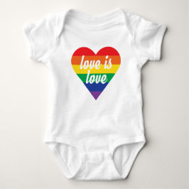 Rainbow Heart Baby Shirt - Liebe ist Liebe