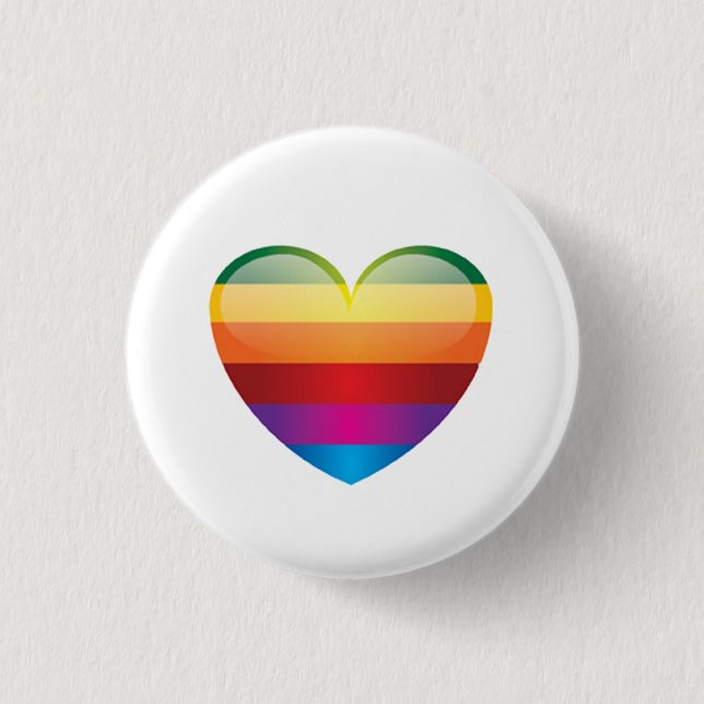 Rainbow Heart Button (Vorderseite)