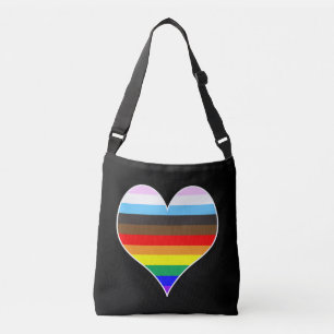 Rainbow Heart Crossbody Bag Tragetaschen Mit Langen Trägern