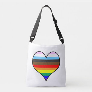 Rainbow Heart Crossbody Bag Tragetaschen Mit Langen Trägern
