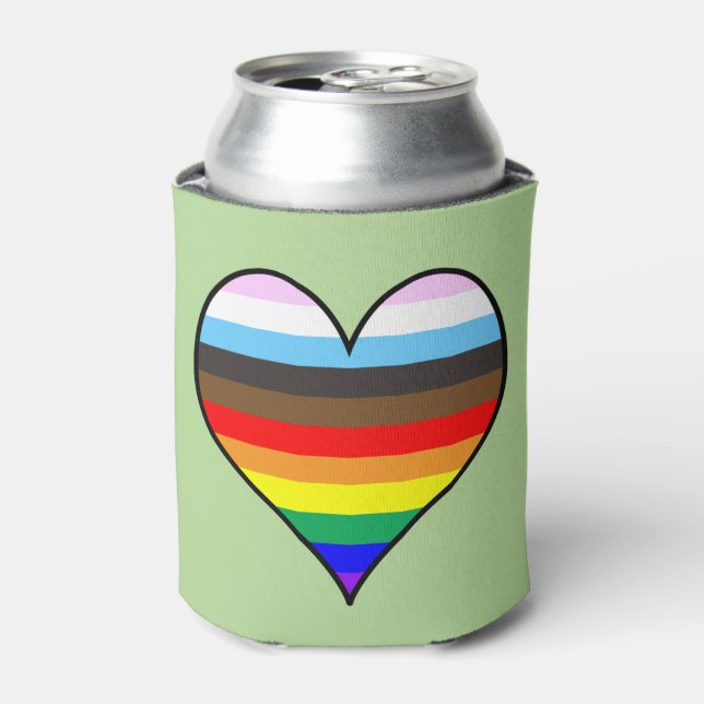 Rainbow Heart Dosenkühler (Kanne Vorderseite)