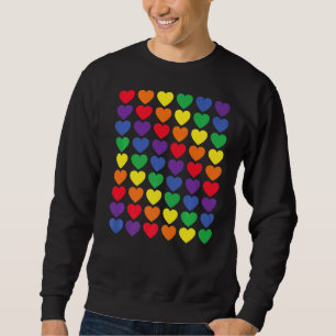 Rainbow Heart Dot Gay Pride Colors Lgbtq Say Gay F Sweatshirt