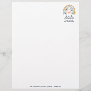 Rainbow Heart Doula Business Letterhead Briefbogen