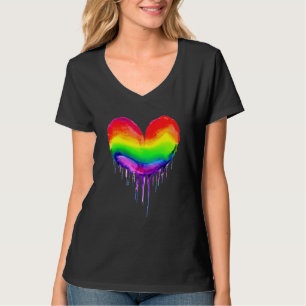 Rainbow Heart Driving Paint T-Shirt