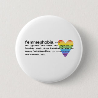 Rainbow Heart FEMMEPHOBIA Button