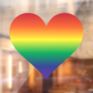 Rainbow Heart Fensteraufkleber