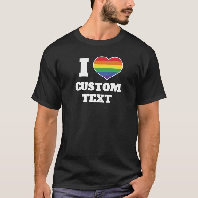 Rainbow Heart Flat Icon T-Shirt (Vorderseite)