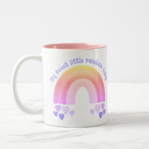 Rainbow Heart Foto Sweet Baby Zweifarbige Tasse