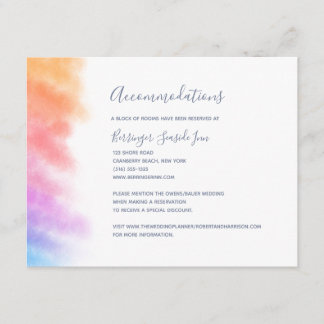 Rainbow Heart Full of Joy Wedding Begleitkarte