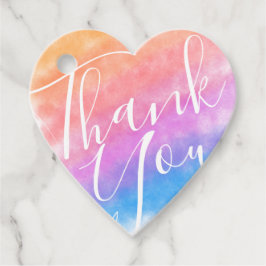 Rainbow Heart Full of Joy Wedding Geschenkanhänger