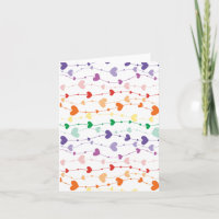 Rainbow Heart Garland Muster Liebe Strings Leere
