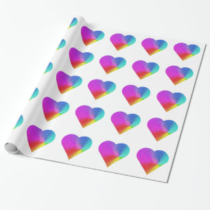 Rainbow Heart Geschenkpapier